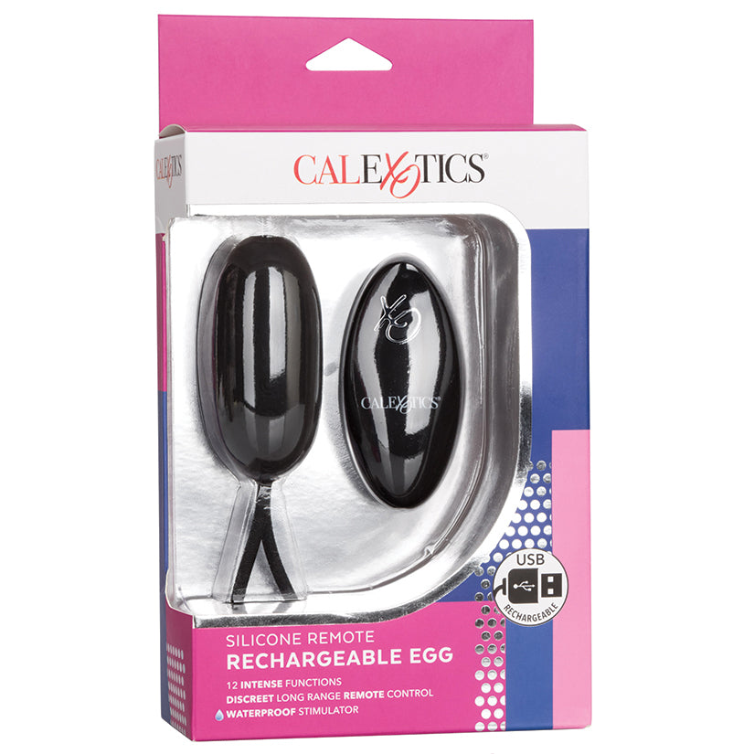 Remote Silicone Rechargeable Egg-Black SE0077-30-3