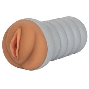 Ribbed Gripper Tight Pussy-Brown