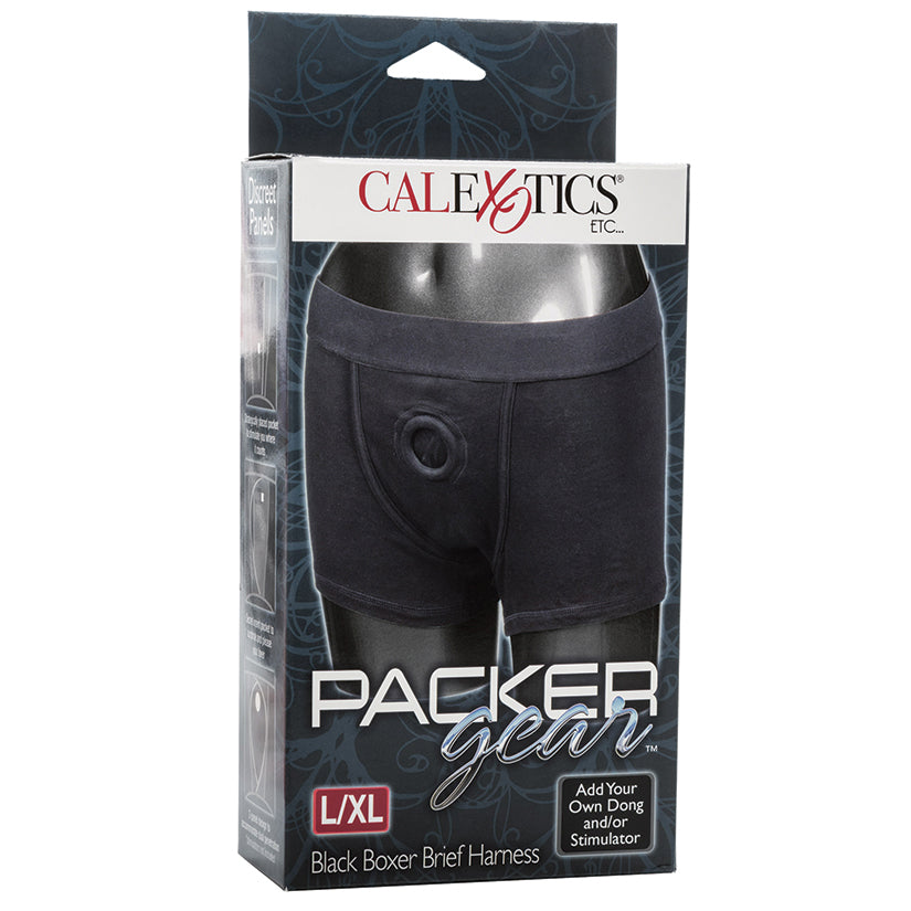 Packer Gear Boxer Brief Harness-Black L/XL