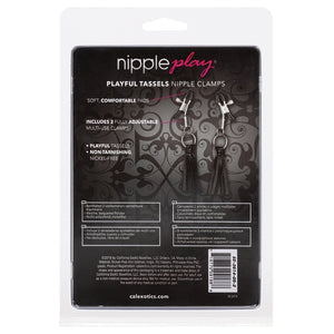 Nipple Play Playful Tassels Nipple Clamps-Black