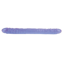 Load image into Gallery viewer, Reflective Gel Veined Double Dong-Purple 18&quot;