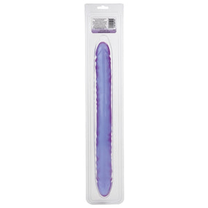 Reflective Gel Veined Double Dong-Purple 18"