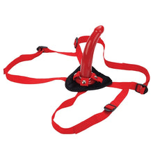 Load image into Gallery viewer, Red Rider Universal Harness With &quot;G&quot; Curved Dong-Red 7&quot;