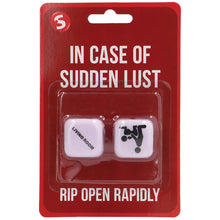 Load image into Gallery viewer, In Case Of Sudden Lust Sex Dice SLI165