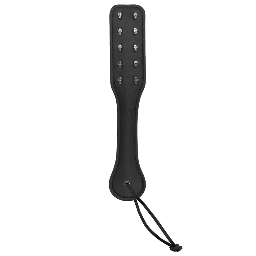 Ouch Skulls & Bones Paddle With Skulls-Black SMO293BLK