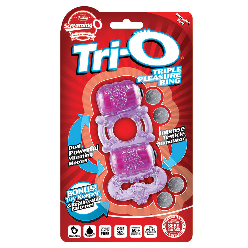 Screaming O Tri-O Triple Pleasure Ring-Purple SO3210-02