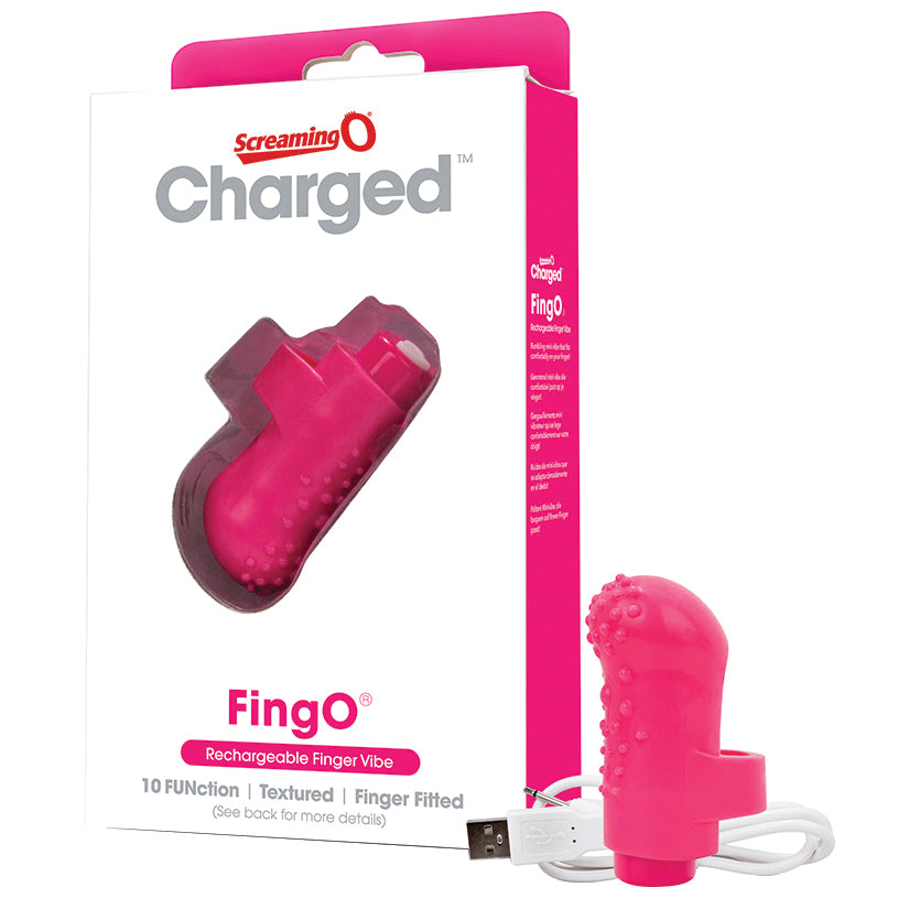 Screaming O Charged FingO Rechargeable Finger Vibe-Pink SO3371-01