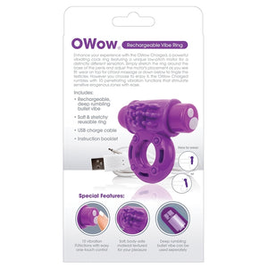 Screaming O Charged OWow Rechargeable Vibe Ring-Purple