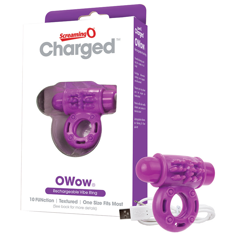 Screaming O Charged OWow Rechargeable Vibe Ring-Purple SO3374-02