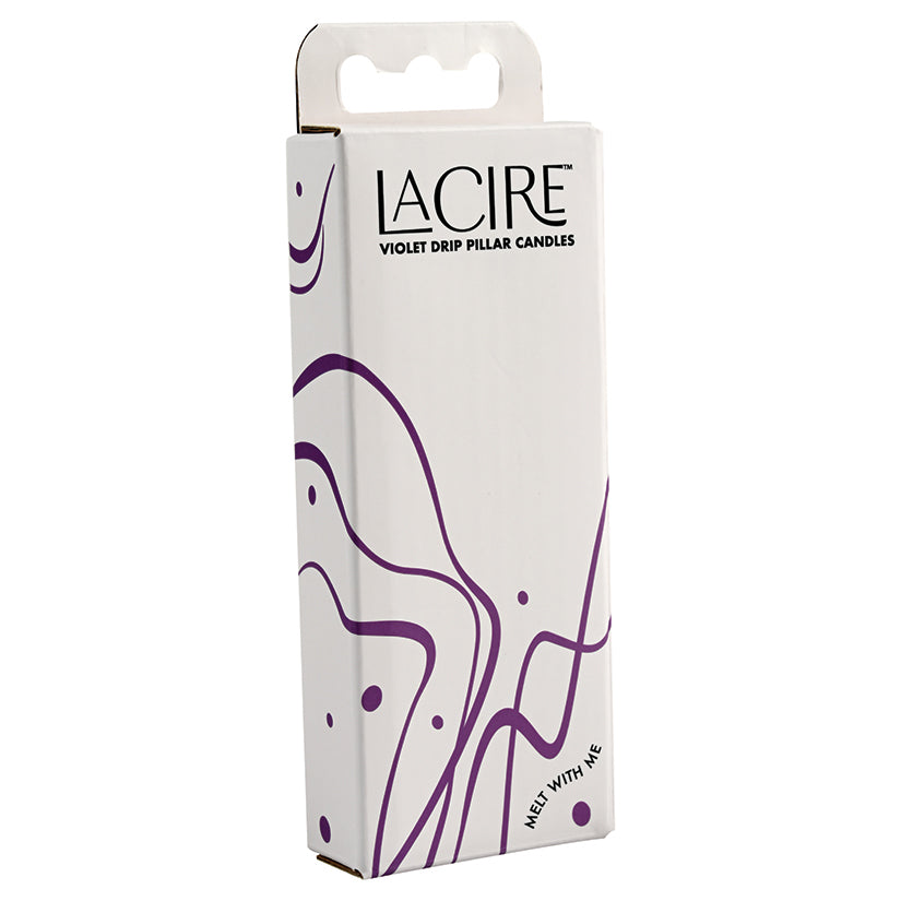 LaCire Drip Pillar Candles-Violet SS052-07