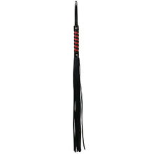 Load image into Gallery viewer, S&amp;M Red &amp; Black Stripe Flogger