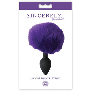 Sincerely Silicone Bunny Butt Plug-Purple SS52081