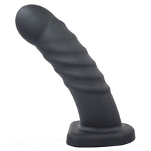 Load image into Gallery viewer, Sportsheets Merge Collection Banx Ribbed Hollow Dildo-Black 8&quot;