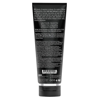 Wicked Jelle Waterbased Anal Gel 8oz