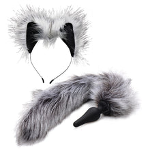 Load image into Gallery viewer, Tailz Wolf Tail and Ears Set-Grey