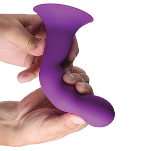 Squeeze-It Squeezable Wavy Dildo-Purple
