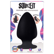 Load image into Gallery viewer, Squeeze-It Squeezable Anal Plug Large-Black XRAG329-Large