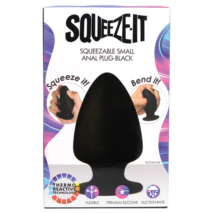 Squeeze-It Squeezable Anal Plug Small-Black XRAG329-Small