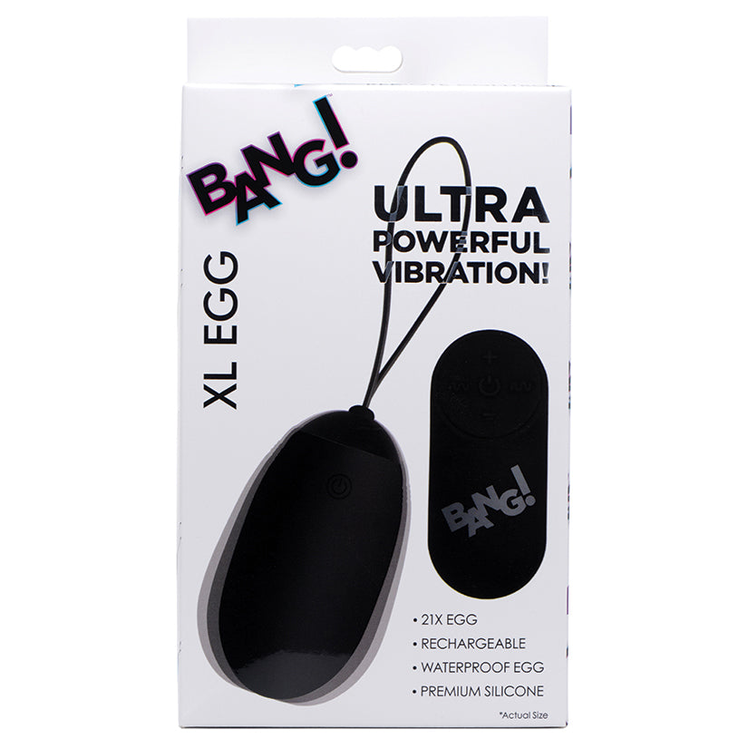 Bang! XL Vibrating Egg-Black XRAG331-Black