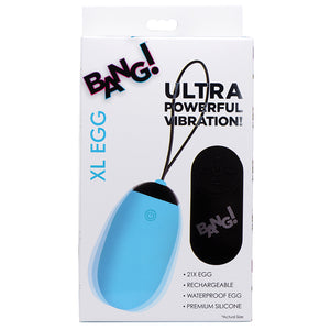 Bang! XL Vibrating Egg-Blue XRAG331-Blue