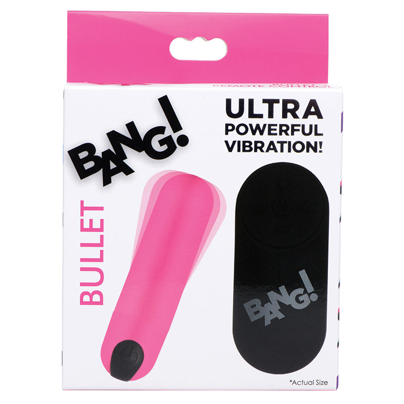 Bang Vibrating Bullet with Remote Control-Pink