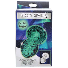 Load image into Gallery viewer, Booty Sparks Glow-In-The-Dark Glass Anal Plug-Large XRAG555-Large