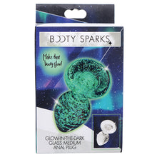 Load image into Gallery viewer, Booty Sparks Glow-In-The-Dark Glass Anal Plug-Medium XRAG555-Medium