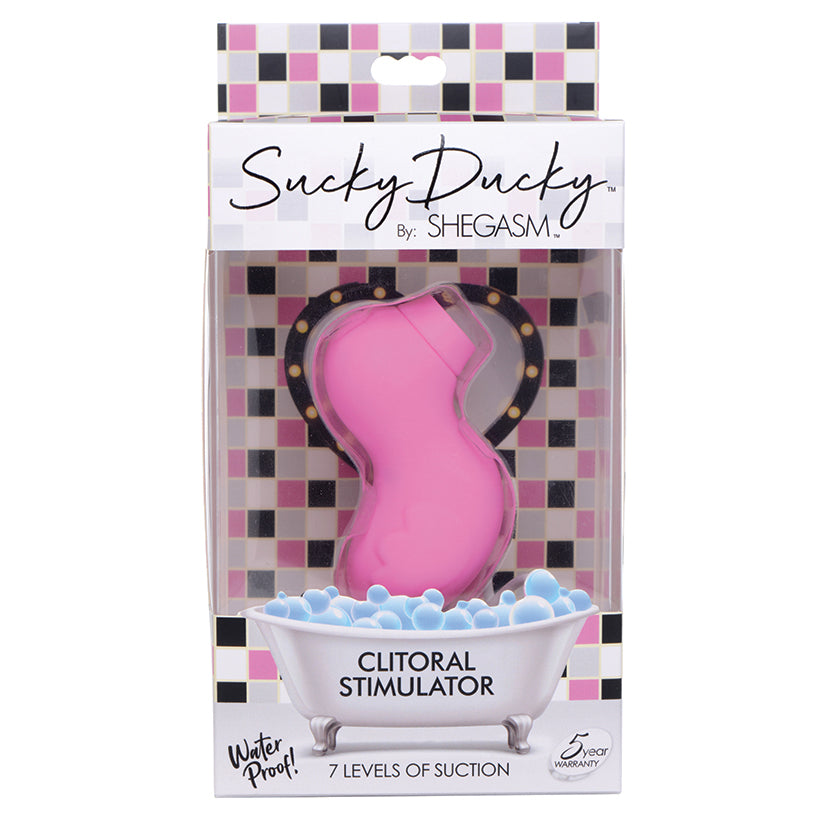 Shegasm Sucky Ducky 7x Clitoral Stimulator-Pink XRAG685-Pink