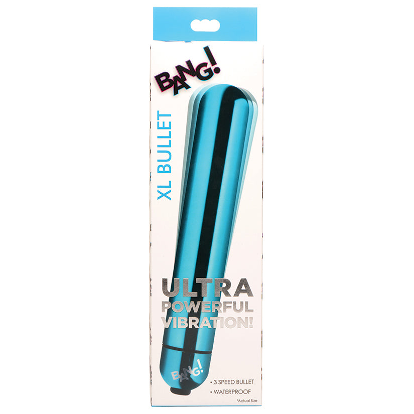 Bang! Vibrating Metallic XL Bullet-Blue XRAG719-Blue