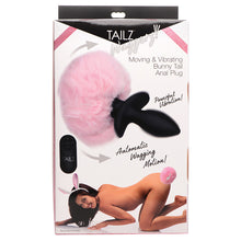 Load image into Gallery viewer, Tailz Moving &amp; Vibrating Bunny Tail Anal Plug with Remote XRAG788