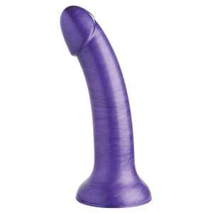 Strap U G-Tastic Metallic Silicone Dildo-Purple 7"