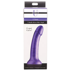 Strap U G-Tastic Metallic Silicone Dildo-Purple 7" XRAG862-Purple