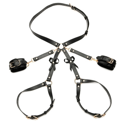 Strict Bondage Harness with Bows-Black... AH088-XL2XL