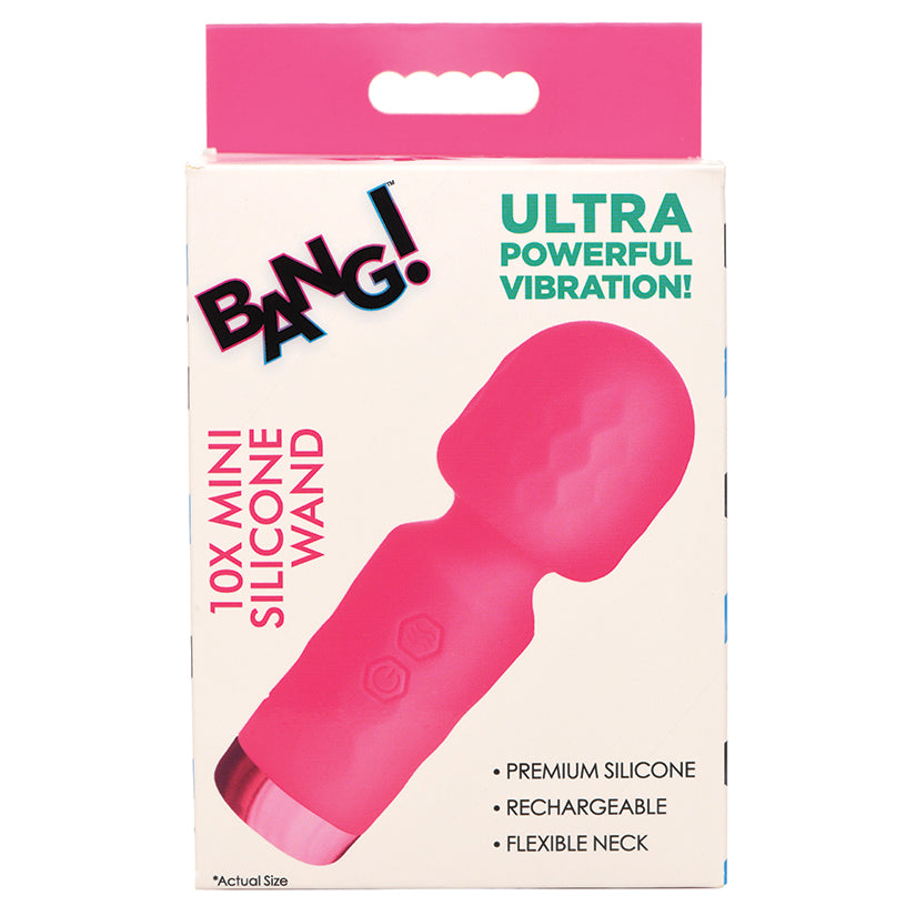 Bang 10X Mini Silicone Wand-Pink AH205-PINK